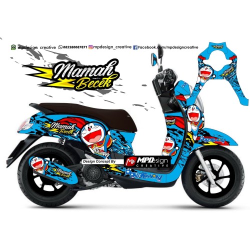 Detail Modifikasi Motor Scoopy Doraemon Nomer 47