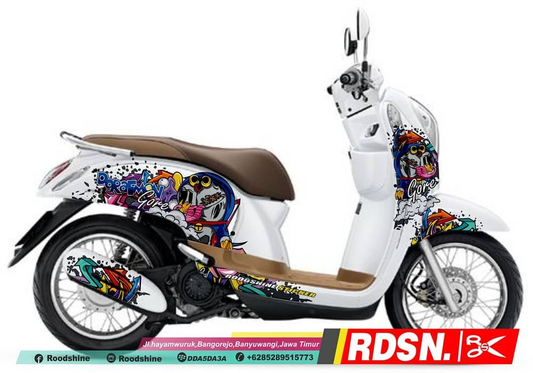 Detail Modifikasi Motor Scoopy Doraemon Nomer 7