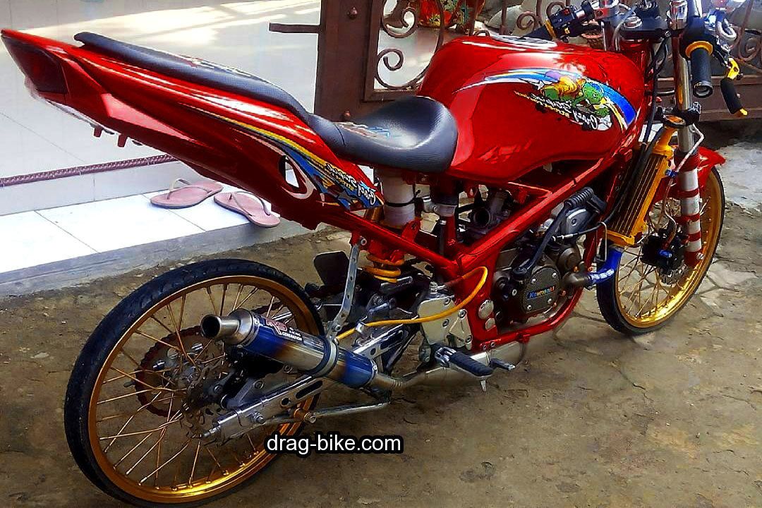 Detail Modifikasi Ninja R Merah Nomer 28