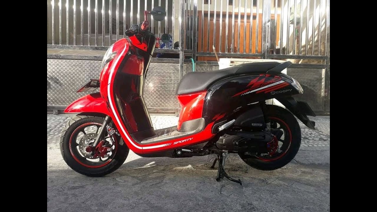 Modifikasi Scoopy Merah Hitam - KibrisPDR