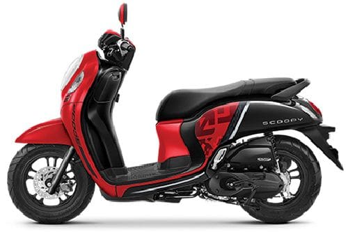 Detail Modifikasi Scoopy Merah Hitam Nomer 34