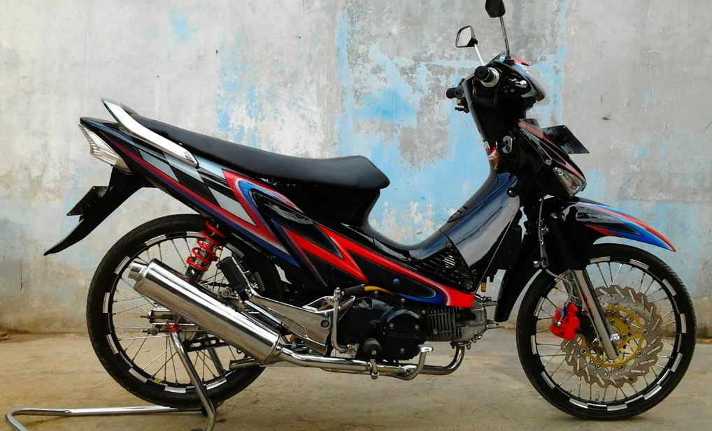 Detail Modifikasi Supra 125 Drag Nomer 41