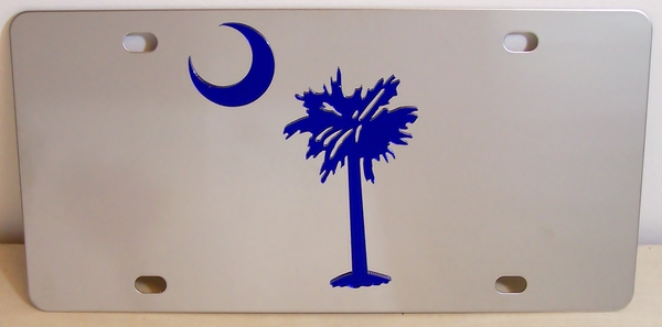 Detail License Plate With Palm Tree And Moon Nomer 16