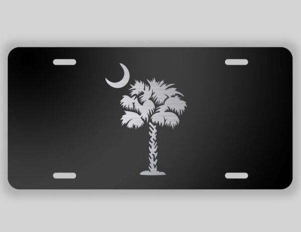 Detail License Plate With Palm Tree And Moon Nomer 23