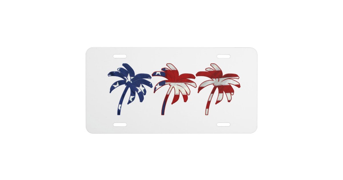 Detail License Plate With Palm Tree And Moon Nomer 26