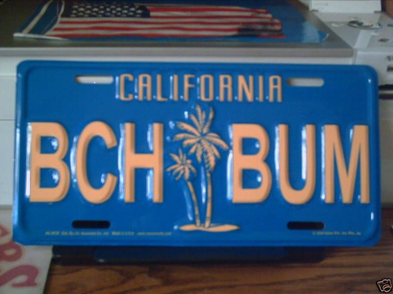 Detail License Plate With Palm Tree And Moon Nomer 32