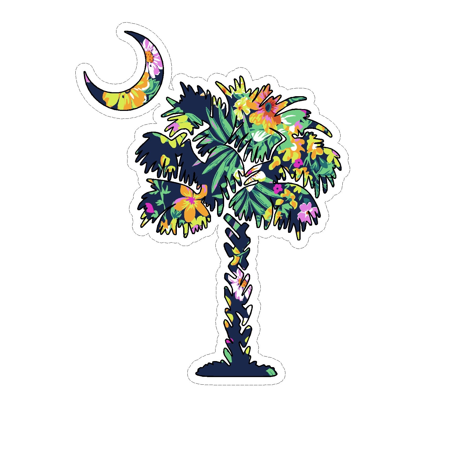 Detail License Plate With Palm Tree And Moon Nomer 52