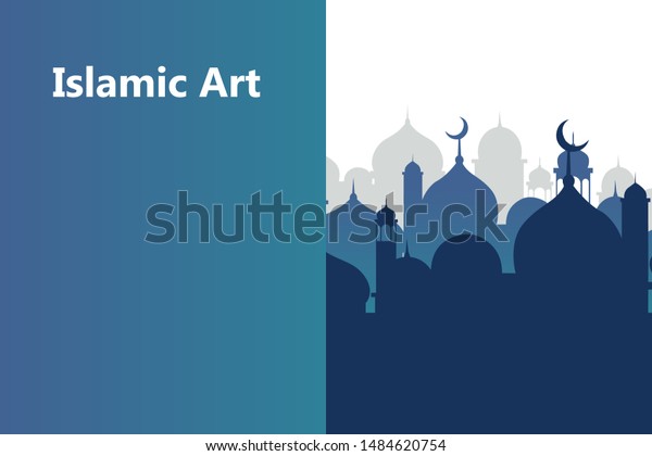Detail Light Blue Islamic Background Nomer 45