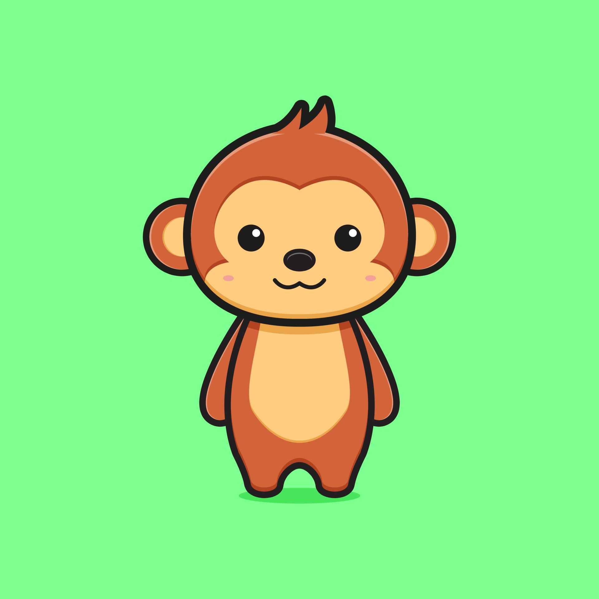 Detail Monkey Animation Cute Nomer 6