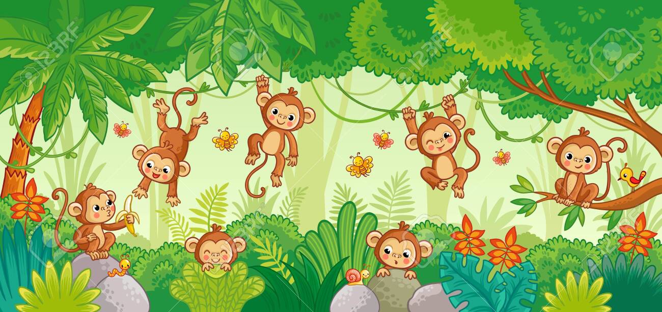 Detail Monkey Background Image Nomer 25