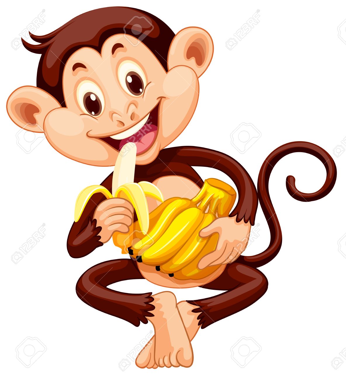 Detail Monkey With Banana Clipart Nomer 13