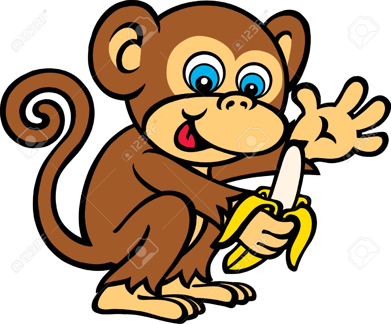 Detail Monkey With Banana Clipart Nomer 22