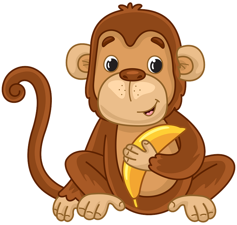 Detail Monkey With Banana Clipart Nomer 23