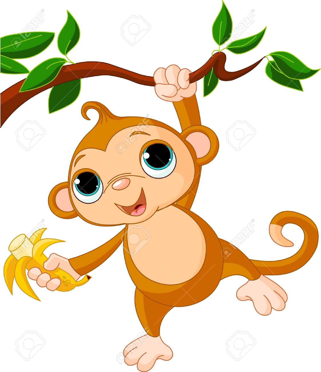 Detail Monkey With Banana Clipart Nomer 32