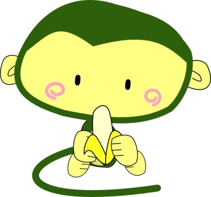 Detail Monkey With Banana Clipart Nomer 42