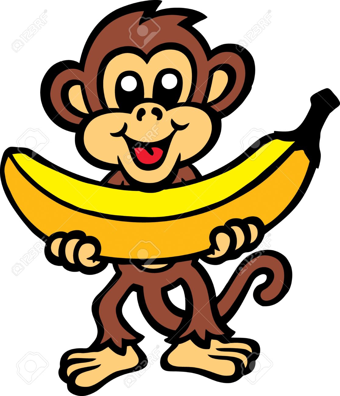 Detail Monkey With Banana Clipart Nomer 5