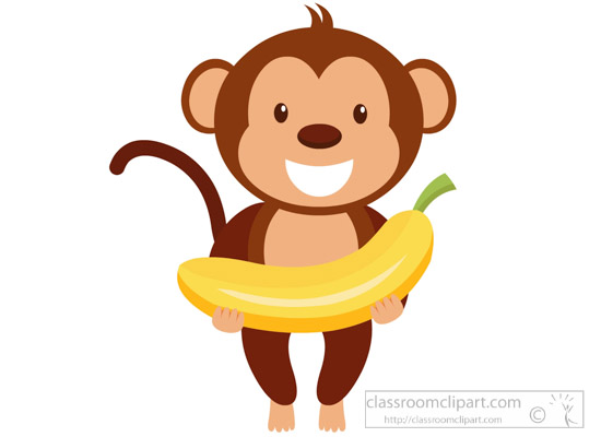 Detail Monkey With Banana Clipart Nomer 44