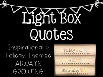 Detail Light Box Inspirational Quotes Nomer 9