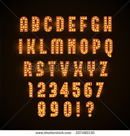 Detail Light Bulb Font Nomer 20