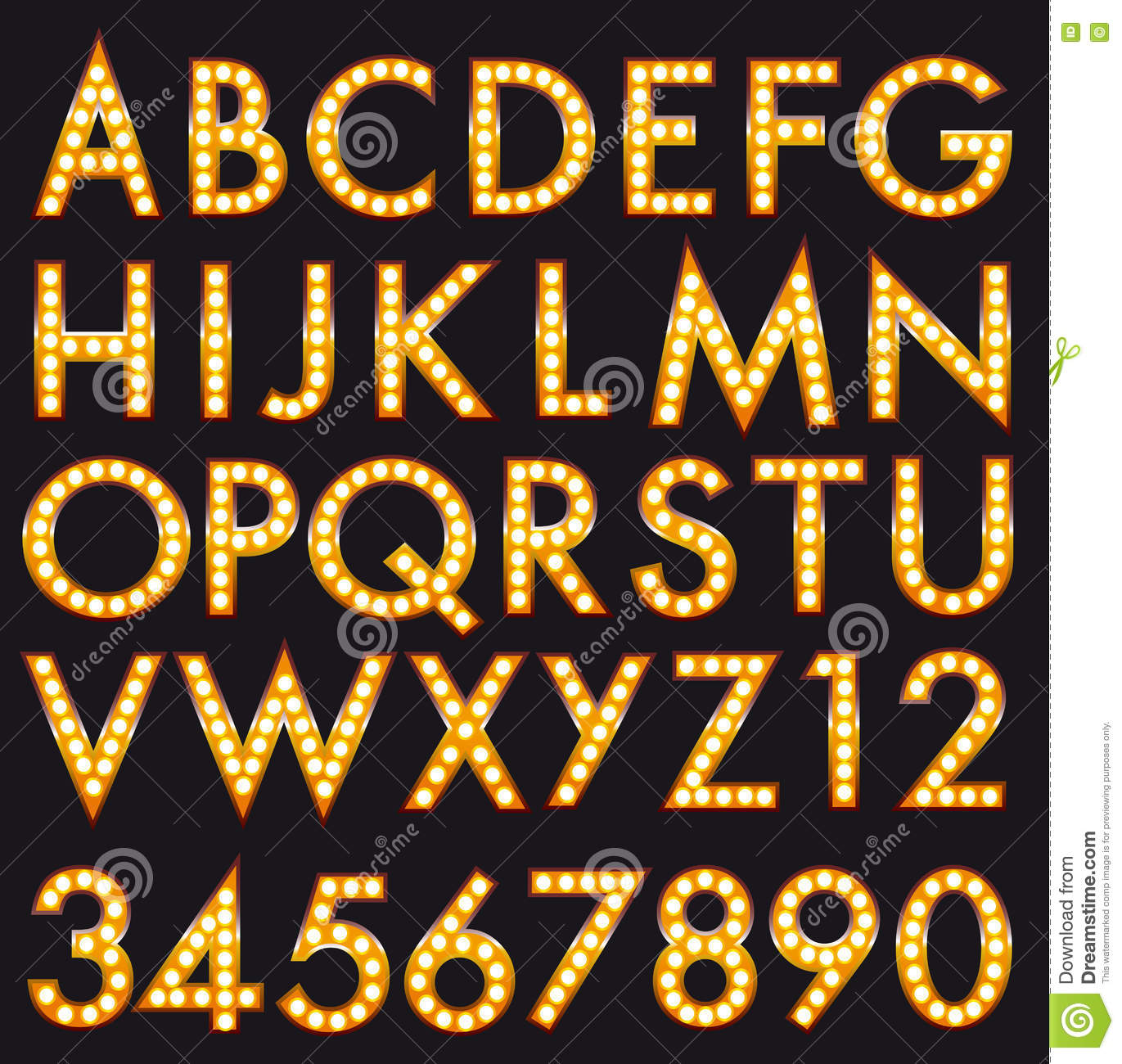 Detail Light Bulb Font Nomer 48