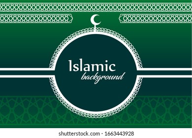 Detail Light Green Islamic Background Nomer 54