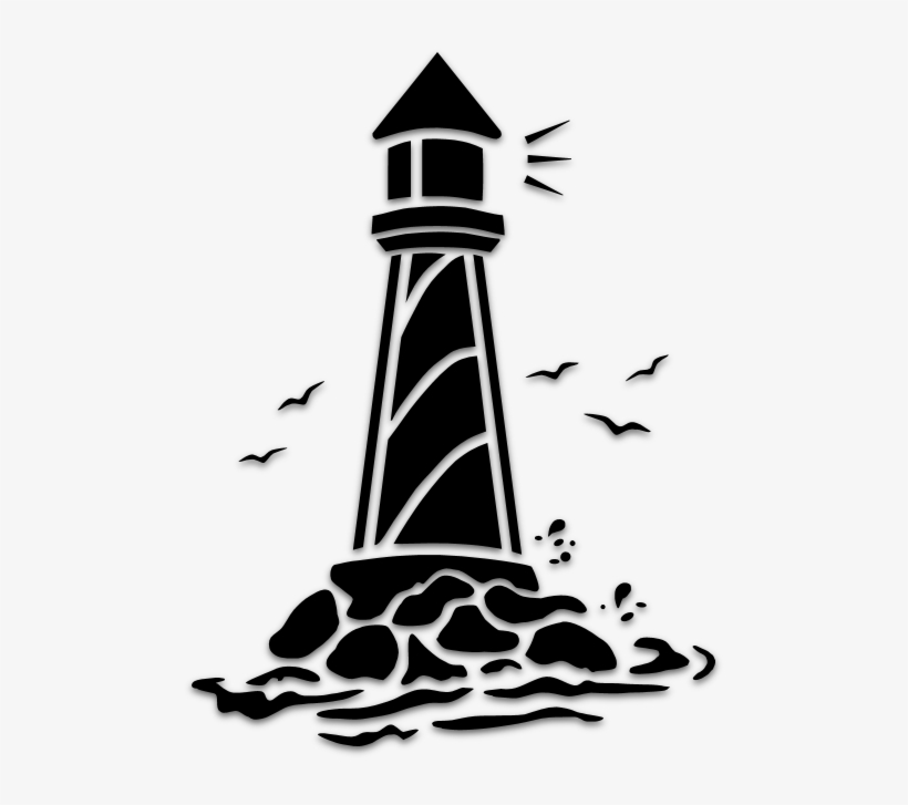 Detail Lighthouse Clipart Black And White Nomer 11