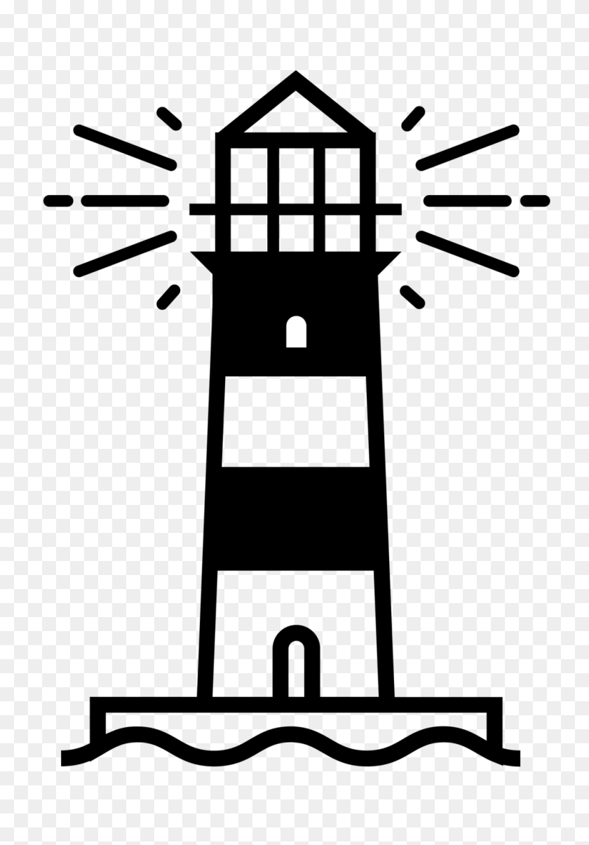 Detail Lighthouse Clipart Black And White Nomer 13