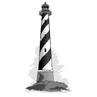 Detail Lighthouse Clipart Black And White Nomer 15