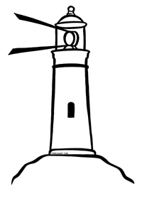 Detail Lighthouse Clipart Black And White Nomer 16