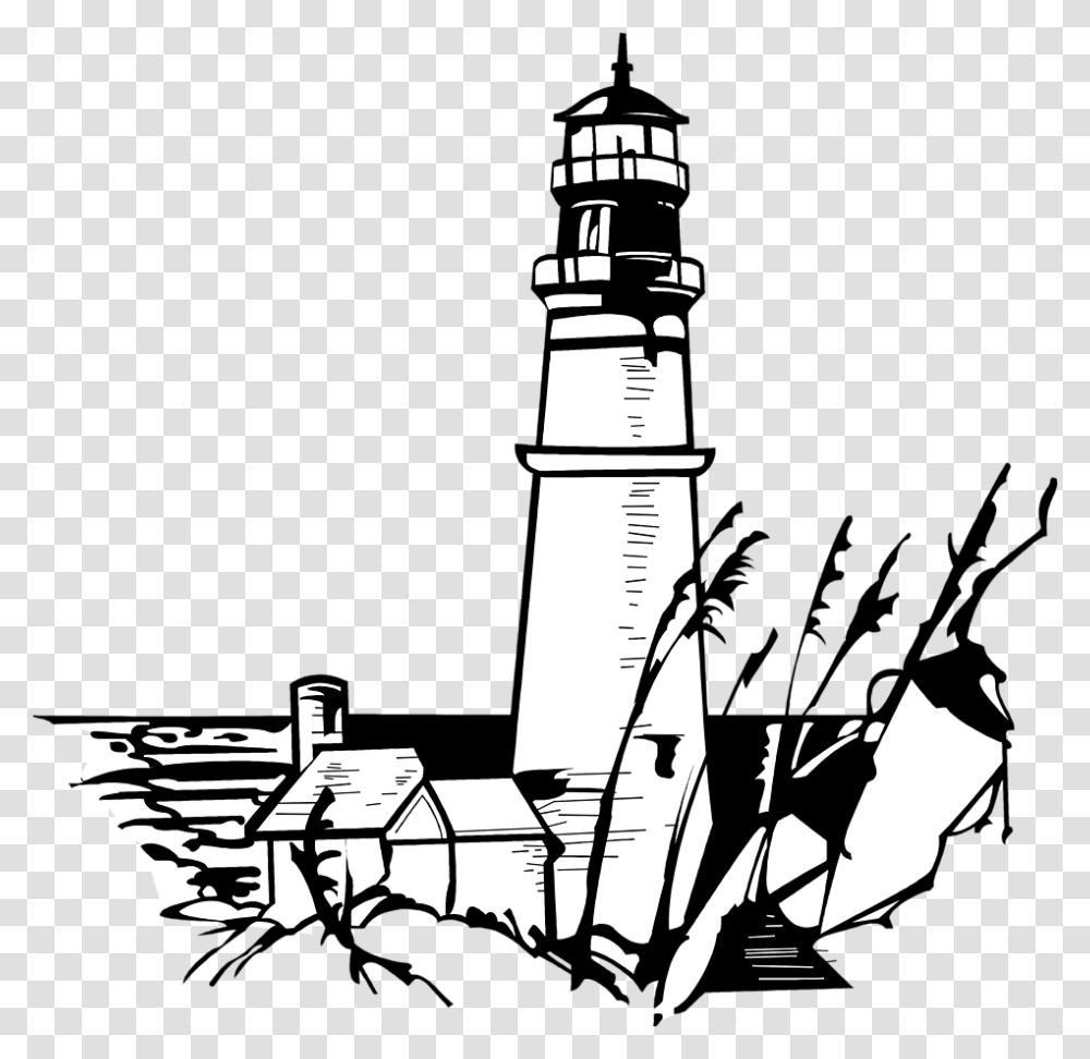 Detail Lighthouse Clipart Black And White Nomer 21