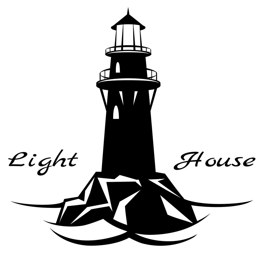 Detail Lighthouse Clipart Black And White Nomer 23