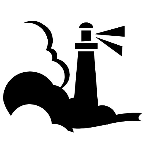 Detail Lighthouse Clipart Black And White Nomer 27