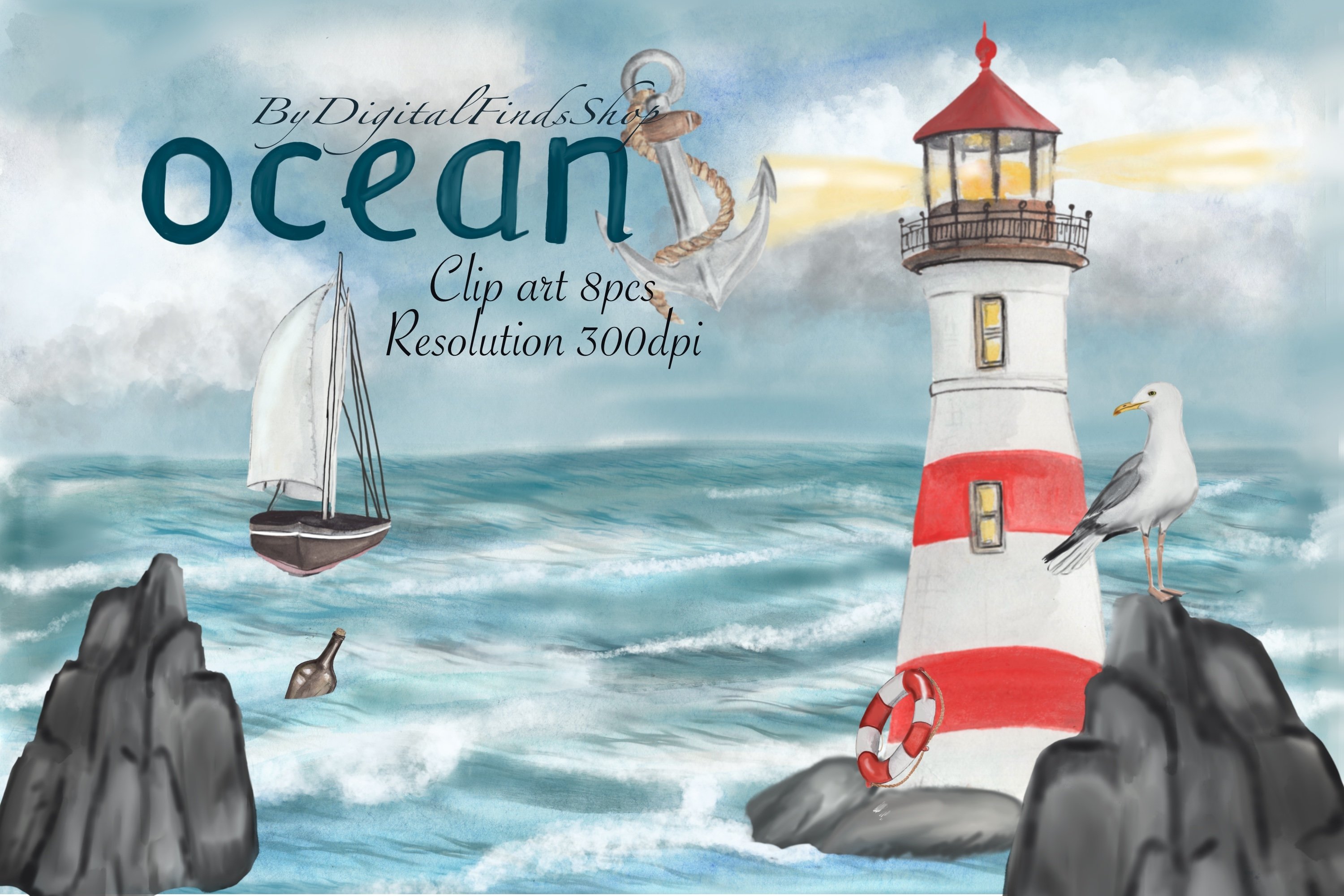 Detail Lighthouse Clipart Images Nomer 50