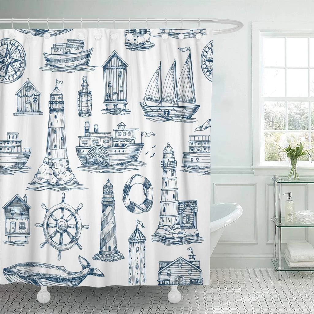 Detail Lighthouse Curtains Bathroom Nomer 34