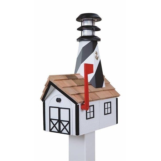 Detail Lighthouse Mailbox With Solar Light Nomer 23