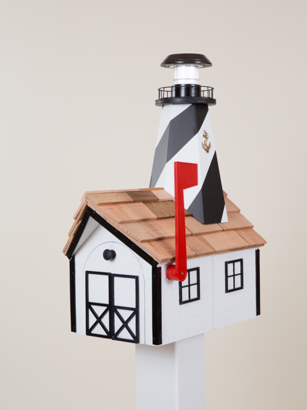 Detail Lighthouse Mailbox With Solar Light Nomer 5