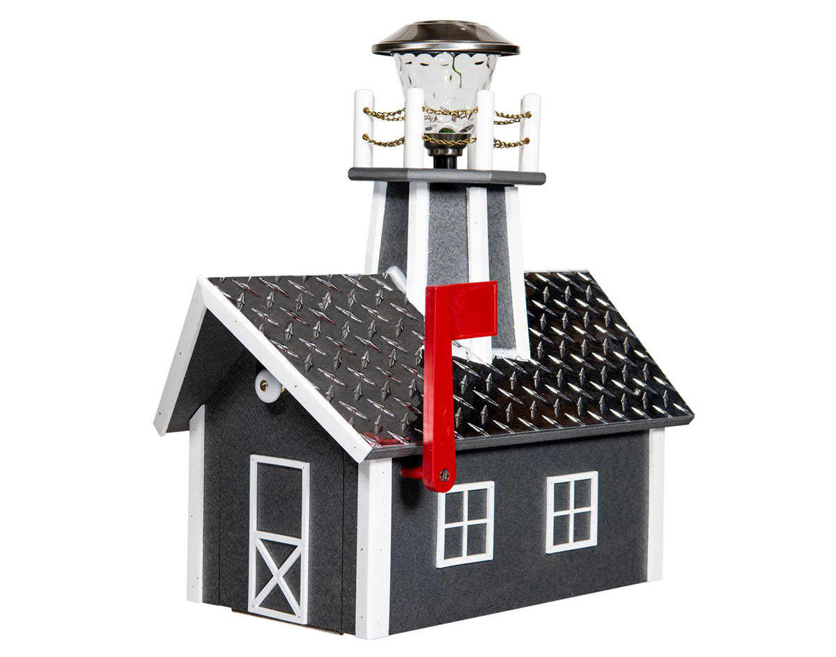 Detail Lighthouse Mailbox With Solar Light Nomer 40