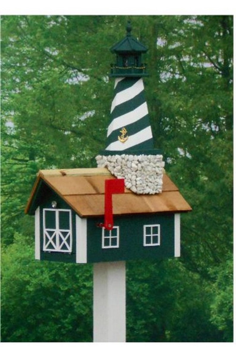 Detail Lighthouse Mailbox With Solar Light Nomer 45