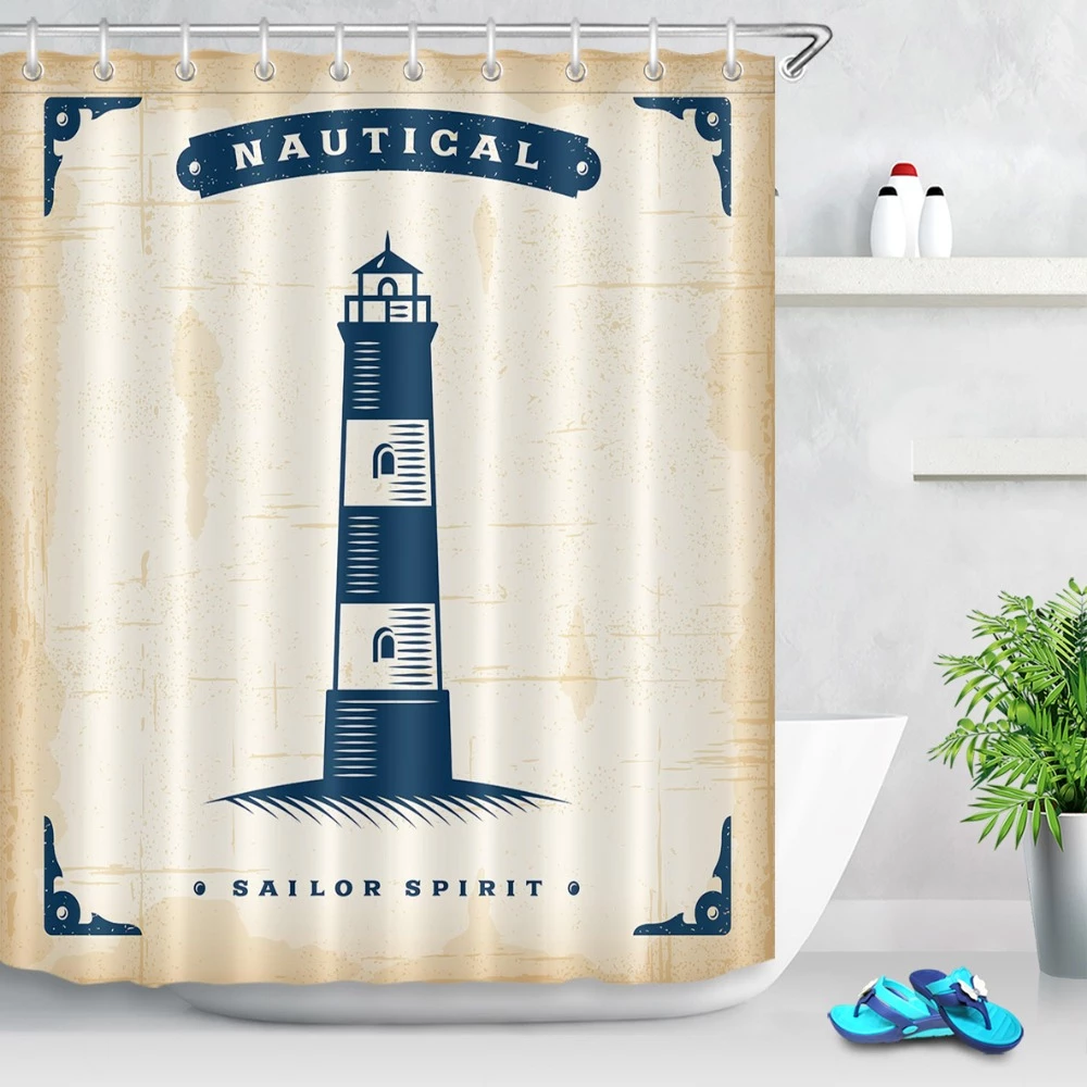 Detail Lighthouse Shower Curtains Nomer 25
