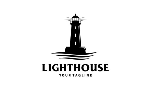 Detail Lighthouse Silhouette Clip Art Nomer 12