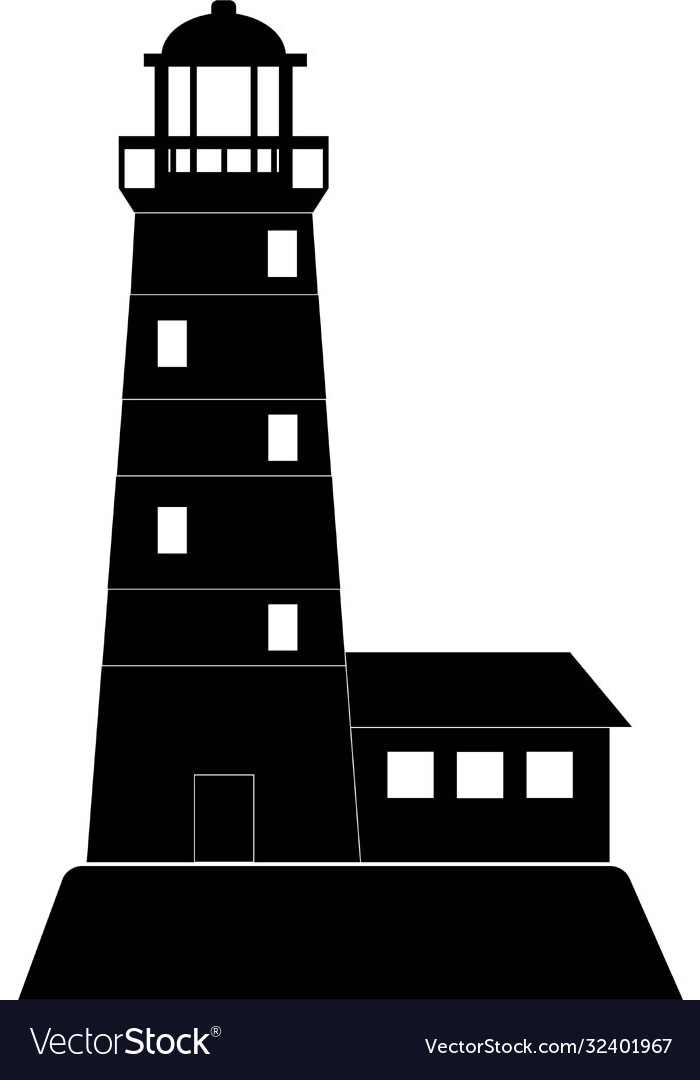 Detail Lighthouse Silhouette Clip Art Nomer 41