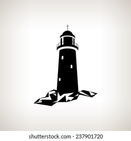 Detail Lighthouse Silhouette Clip Art Nomer 9