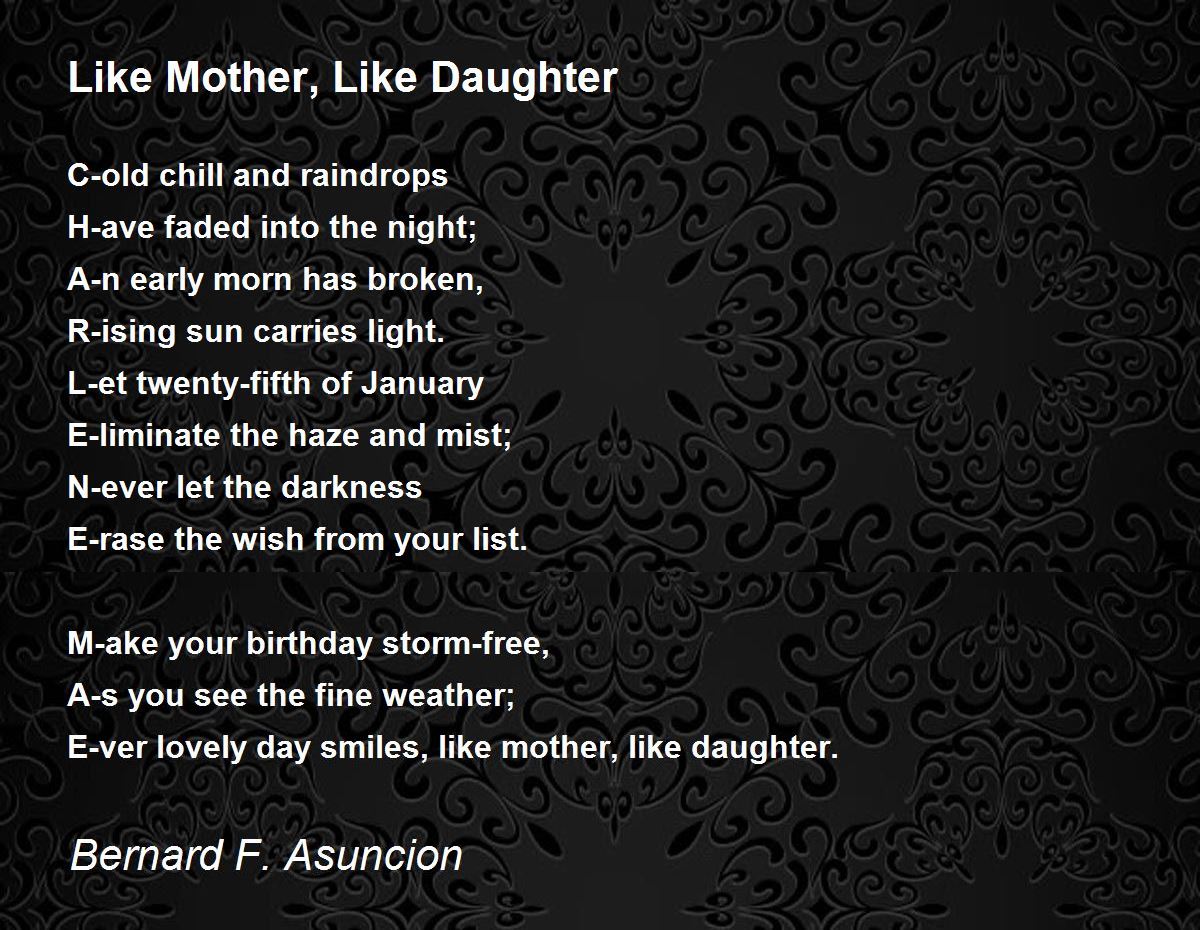 Detail Like Mother Like Daughter Quotes Nomer 36