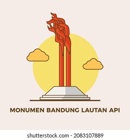 Detail Monumen Bandung Lautan Api Vector Nomer 2