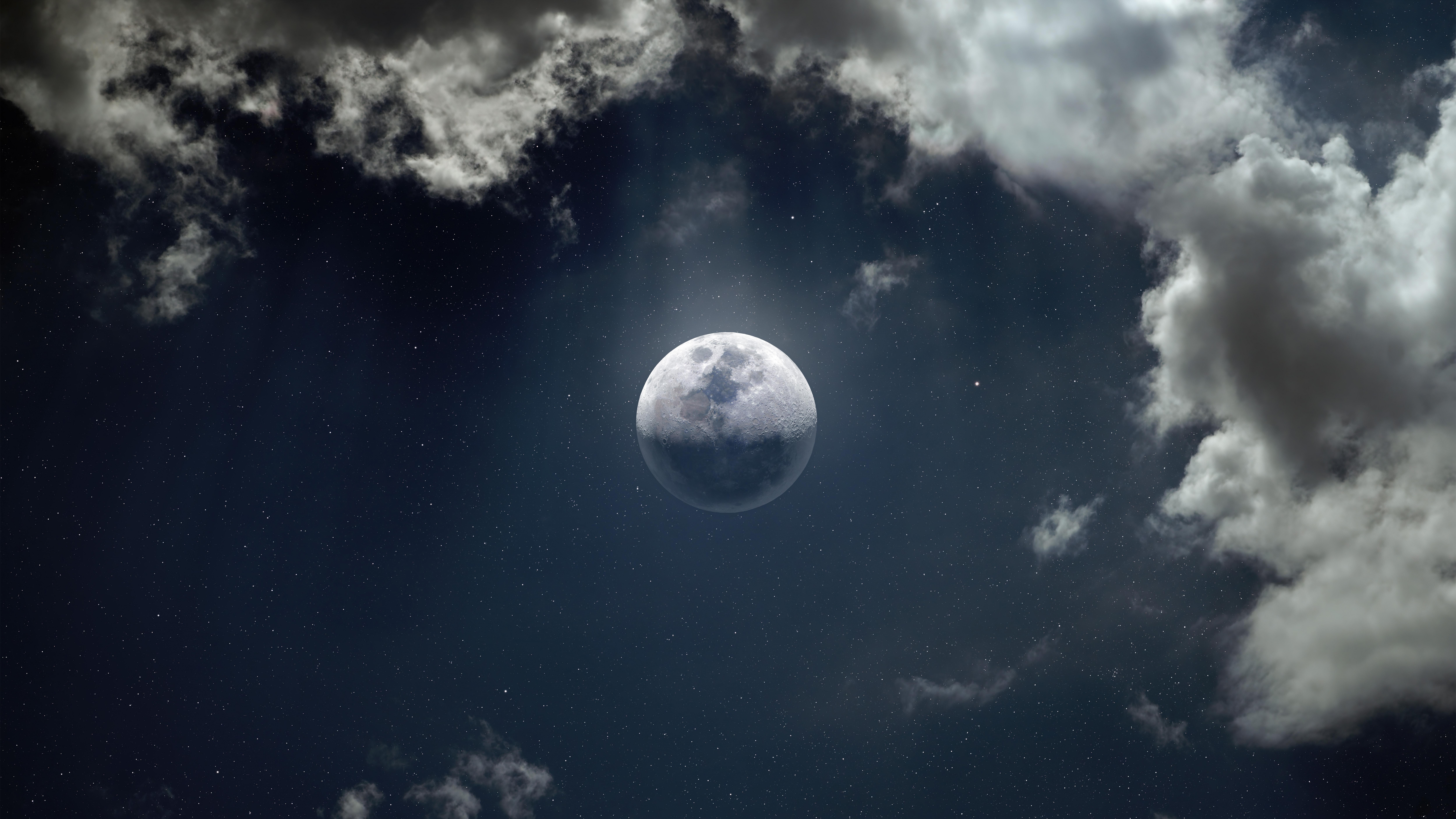 Detail Moon Wallpaper 4k Nomer 46