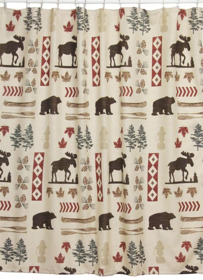 Detail Moose And Bear Shower Curtains Nomer 2