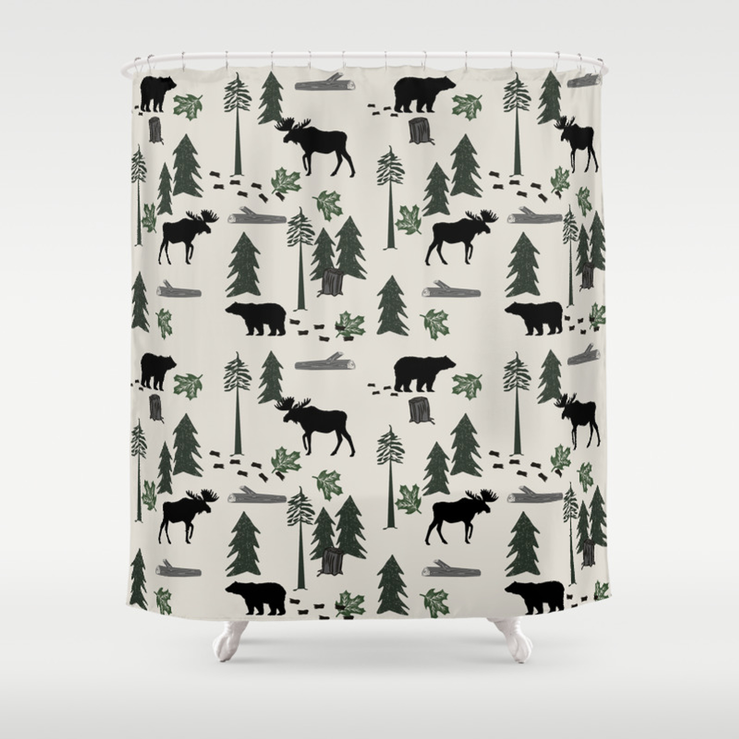 Detail Moose And Bear Shower Curtains Nomer 26