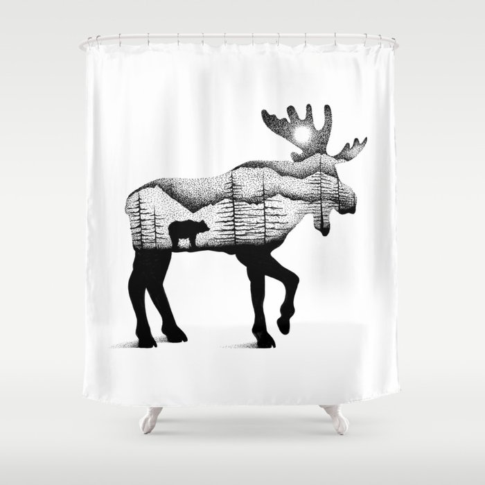 Detail Moose And Bear Shower Curtains Nomer 30