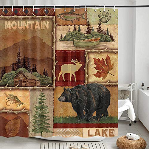 Detail Moose And Bear Shower Curtains Nomer 39