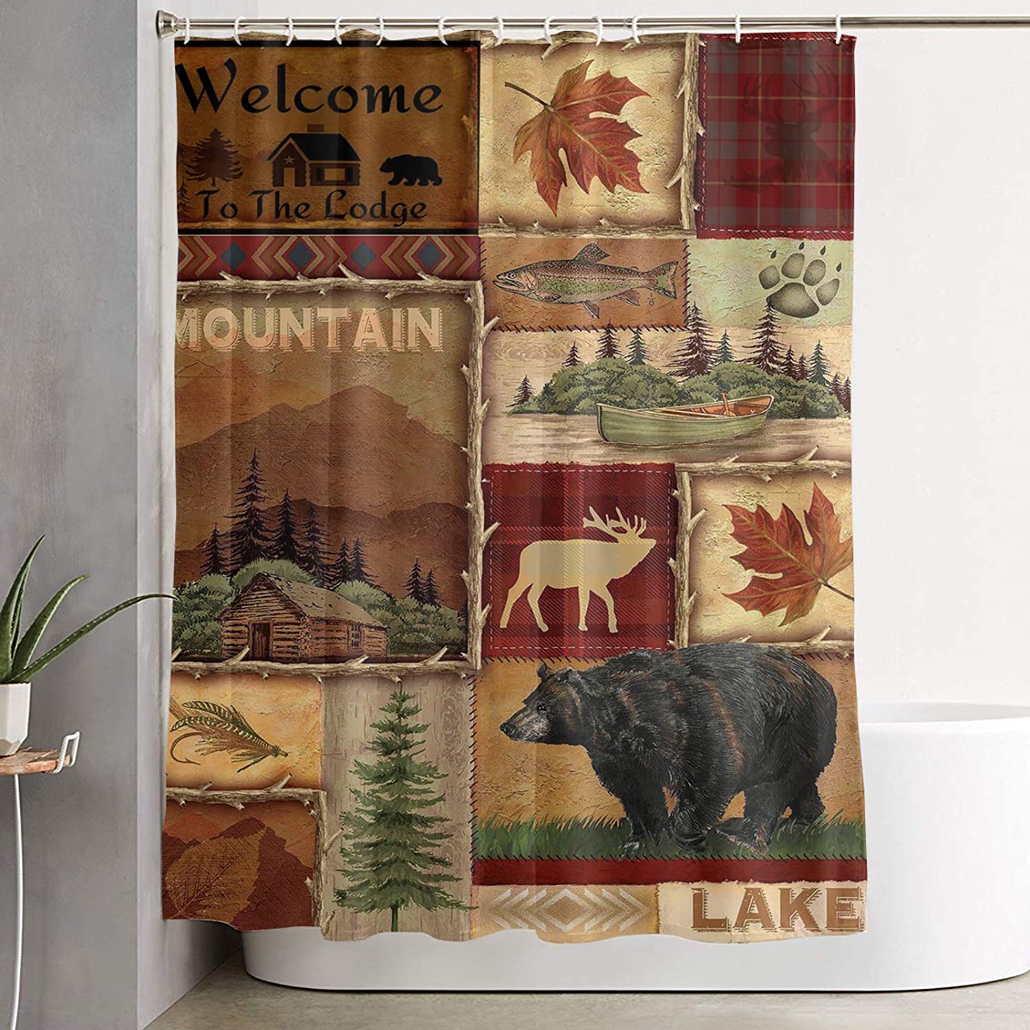 Detail Moose And Bear Shower Curtains Nomer 56